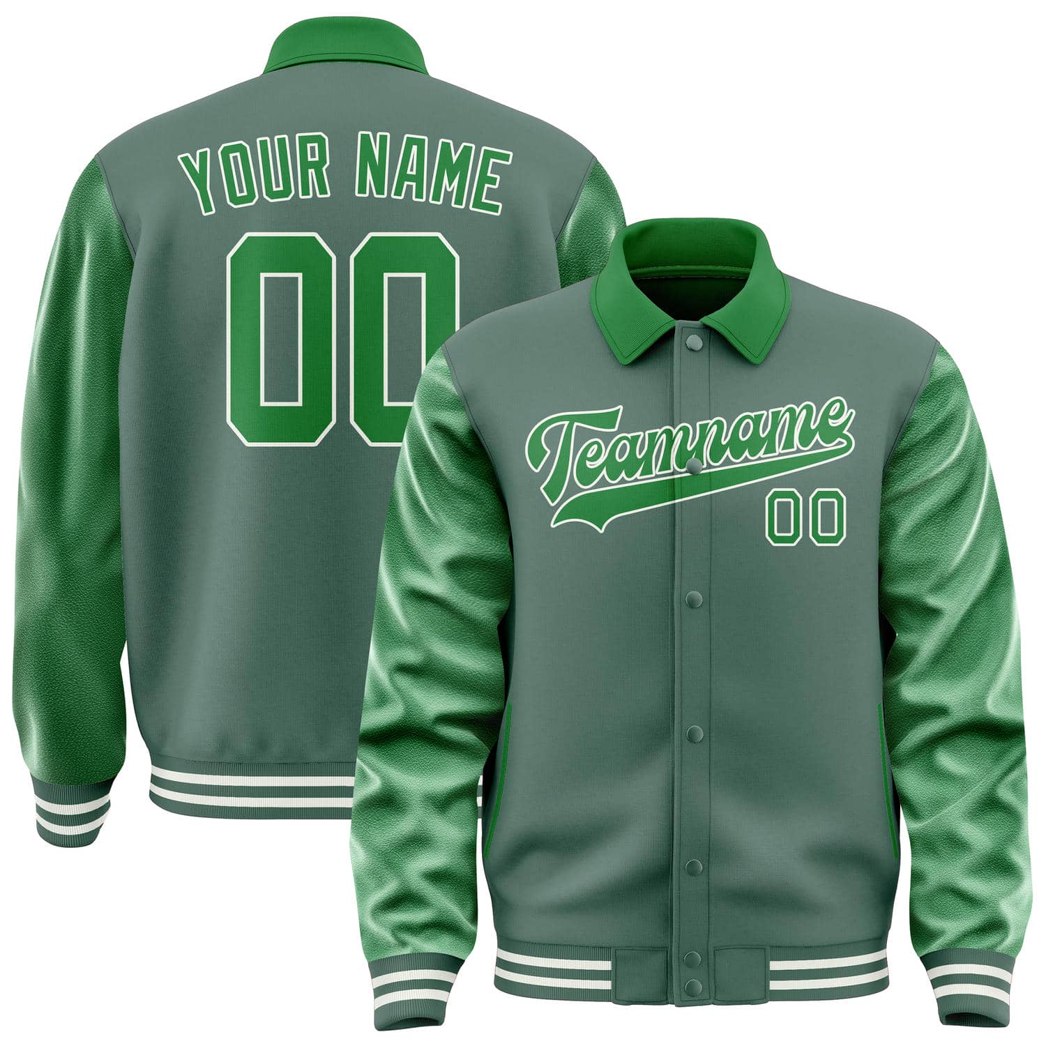 Custom Blue Green Emerald Green Jacket