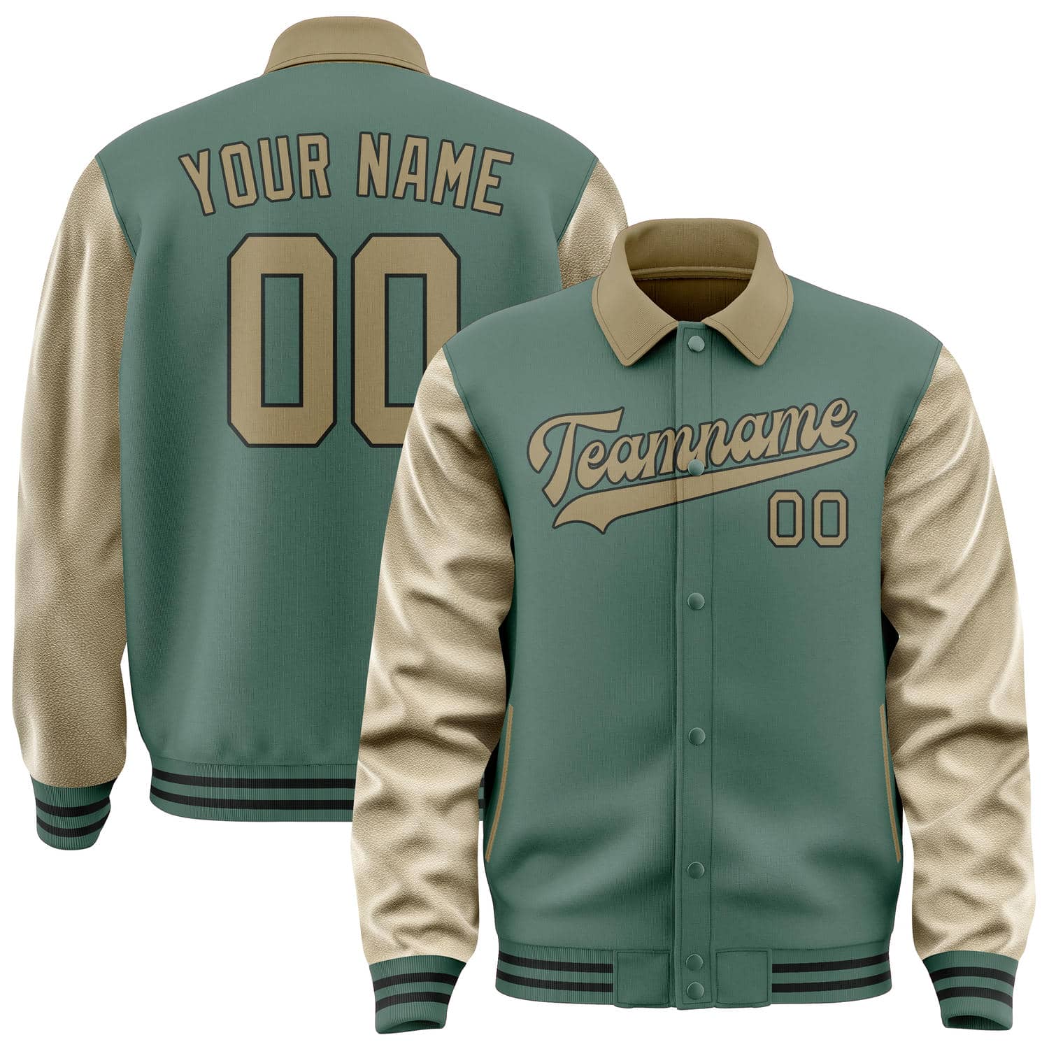 Custom Blue Green Light Khaki Jacket