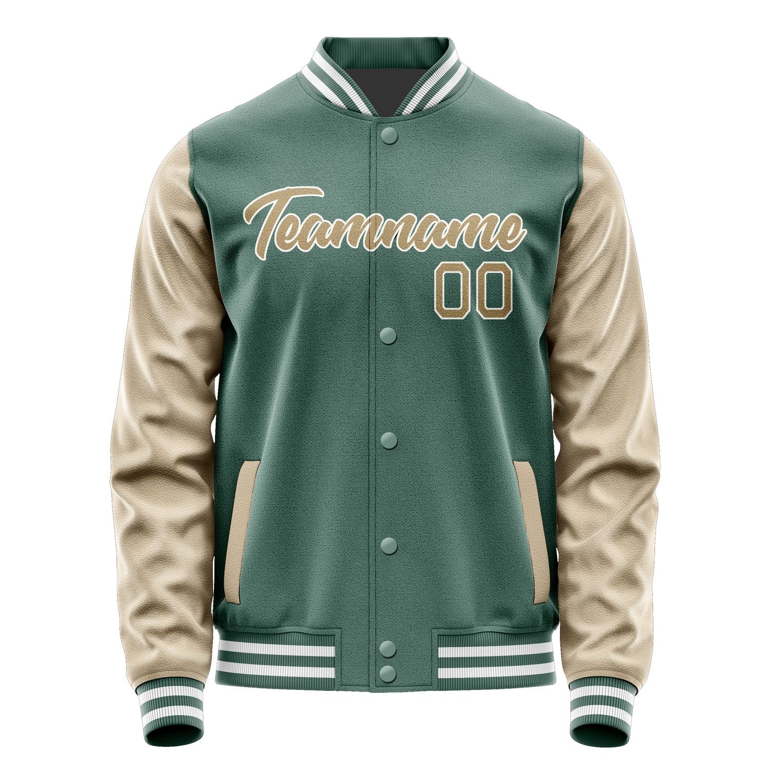 Custom Blue Green Light Khaki Jacket JA2727252718B21825