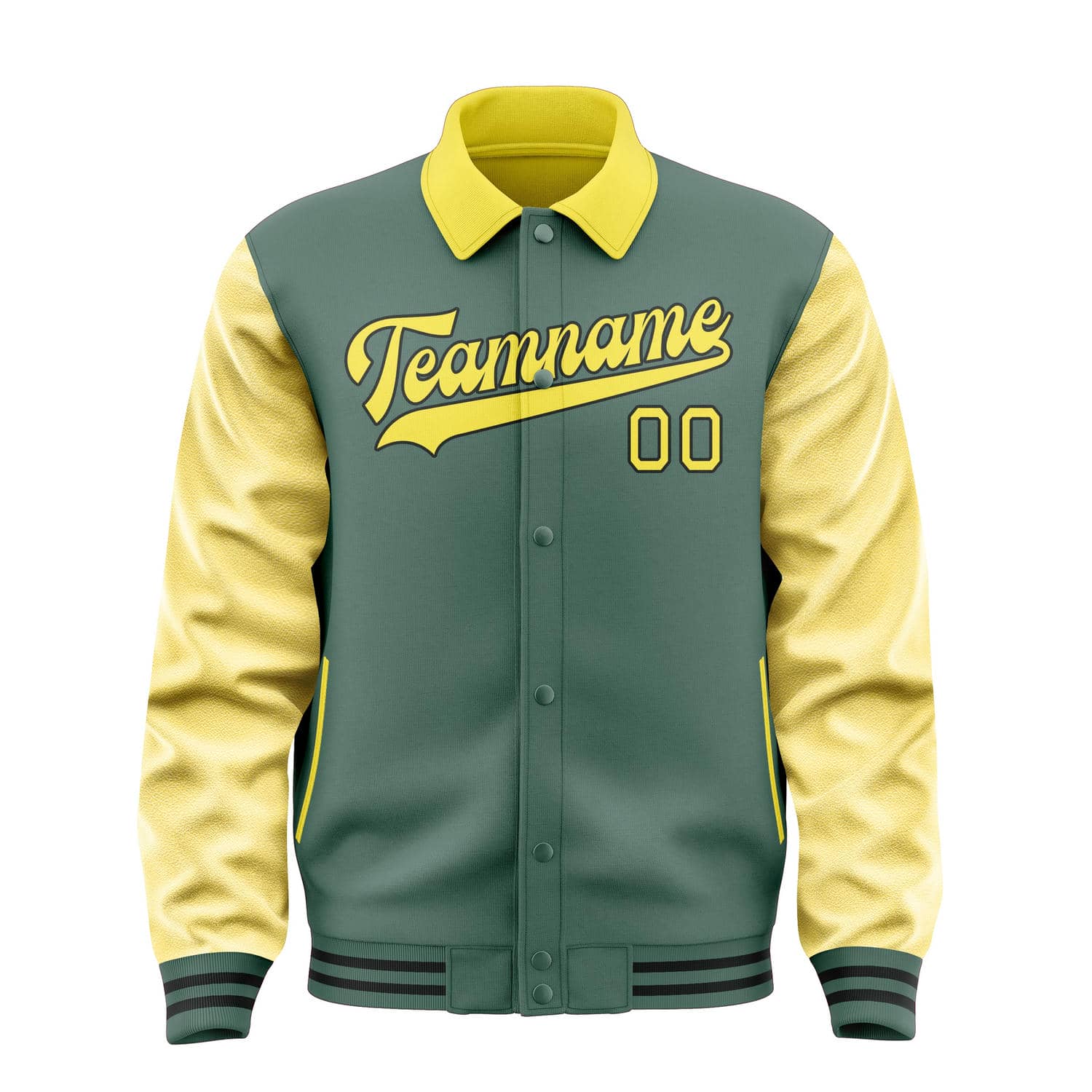 Custom Blue Green Light Yellow Jacket
