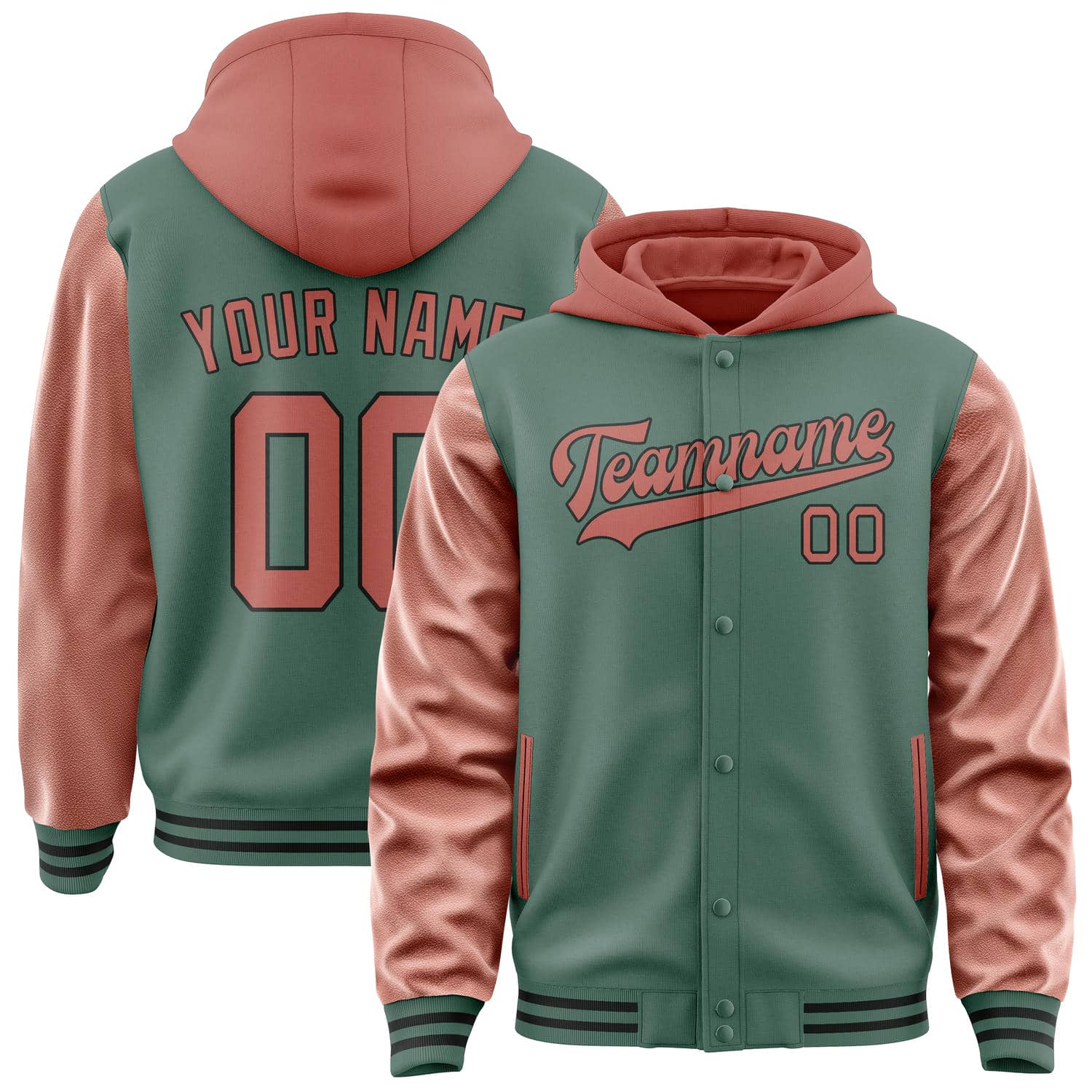 Custom Blue Green Copper Rose Jacket