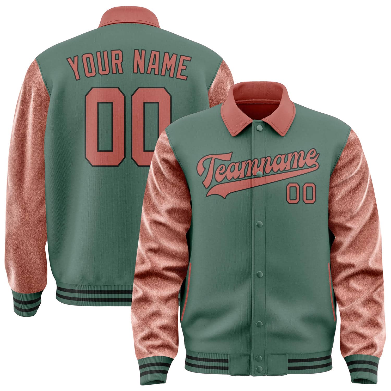 Custom Blue Green Copper Rose Jacket