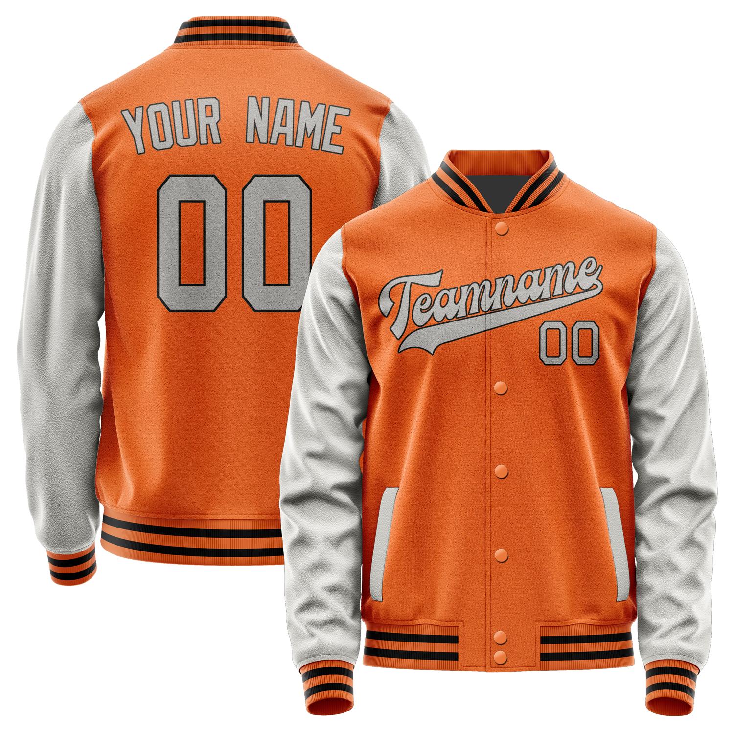 Custom Orange Gray Jacket JA2828042817B31704