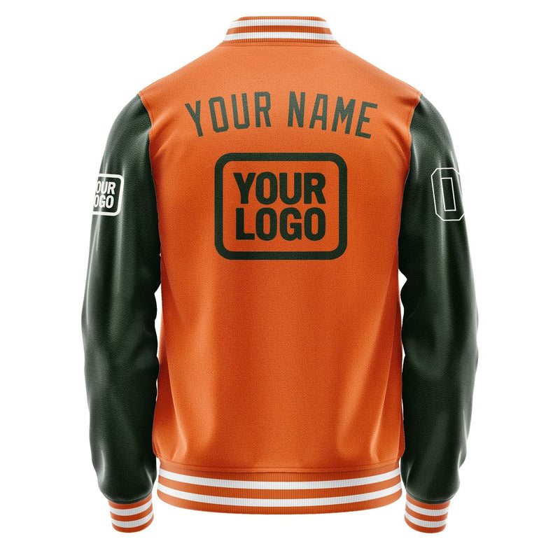 Custom Orange Dark Green Jacket JA282806281818060618