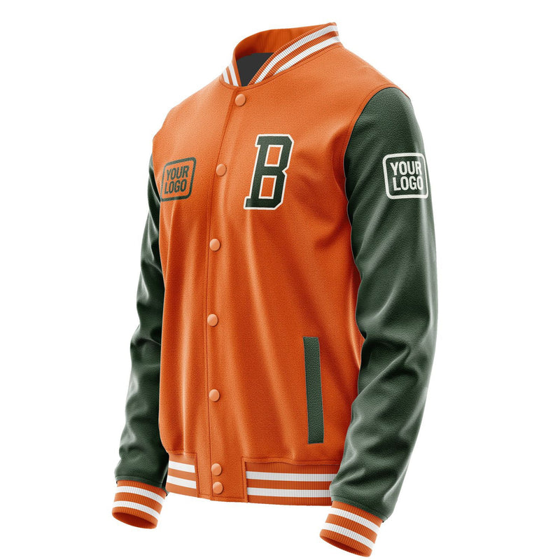Custom Orange Dark Green Jacket JA282806281818060618