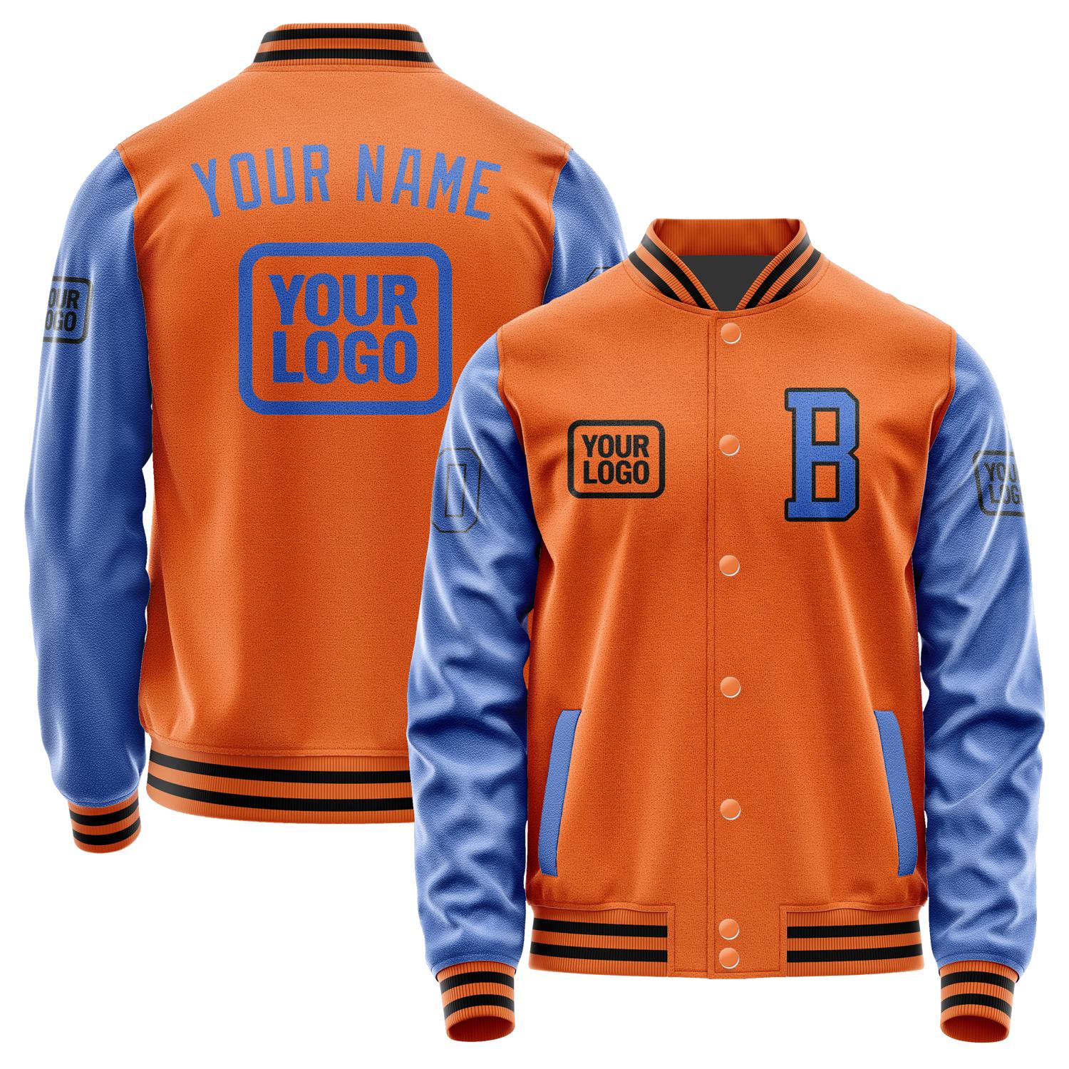 Custom Orange Sky Blue Jacket JA282809281717090917
