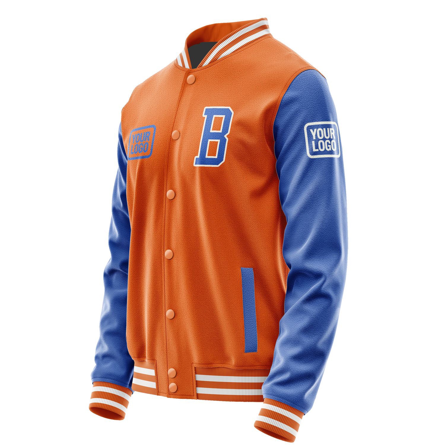 Custom Orange Sky Blue Jacket JA282809281818090918