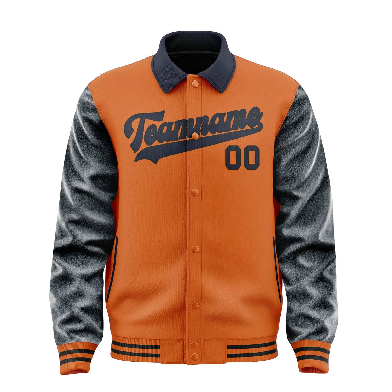 Custom Orange Navy Jacket