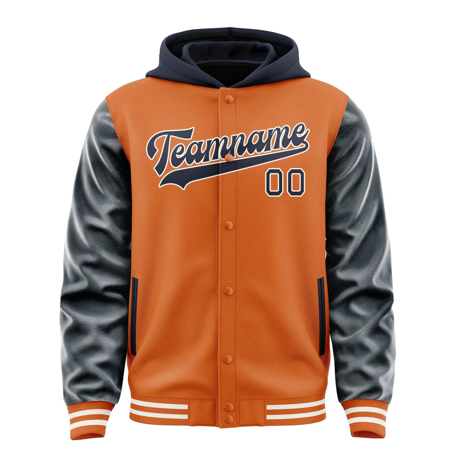 Custom Orange Navy Jacket