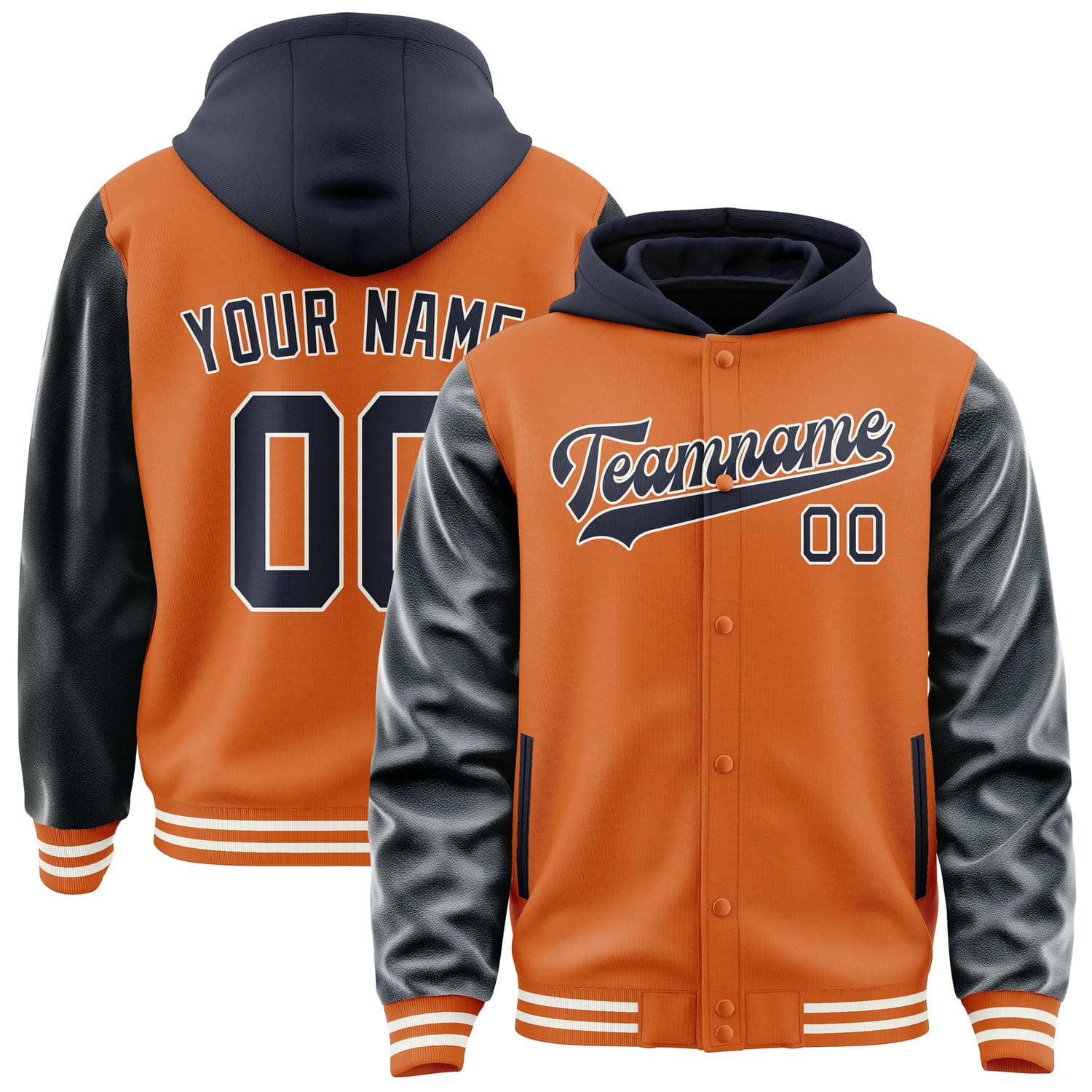 Custom Orange Navy Jacket