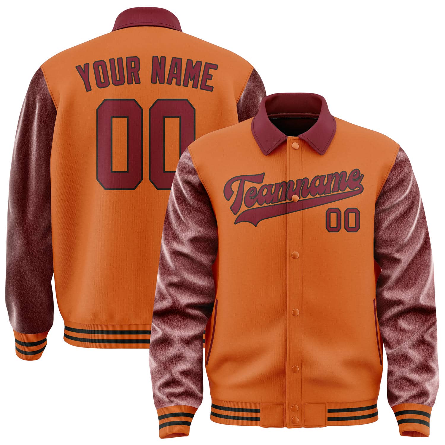 Custom Orange Crimson Red Jacket