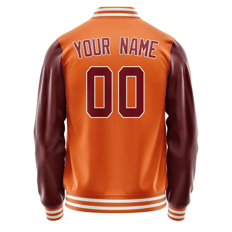 Custom Orange Crimson Red Jacket JA2828152818B31815