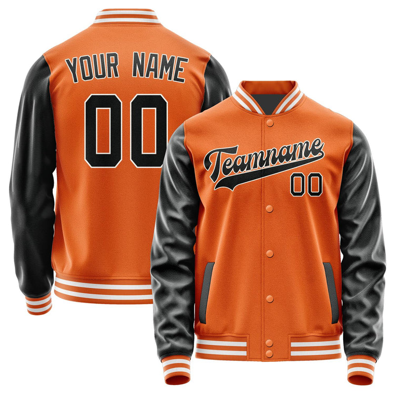 Custom Orange Black Jacket JA2828172818B31817
