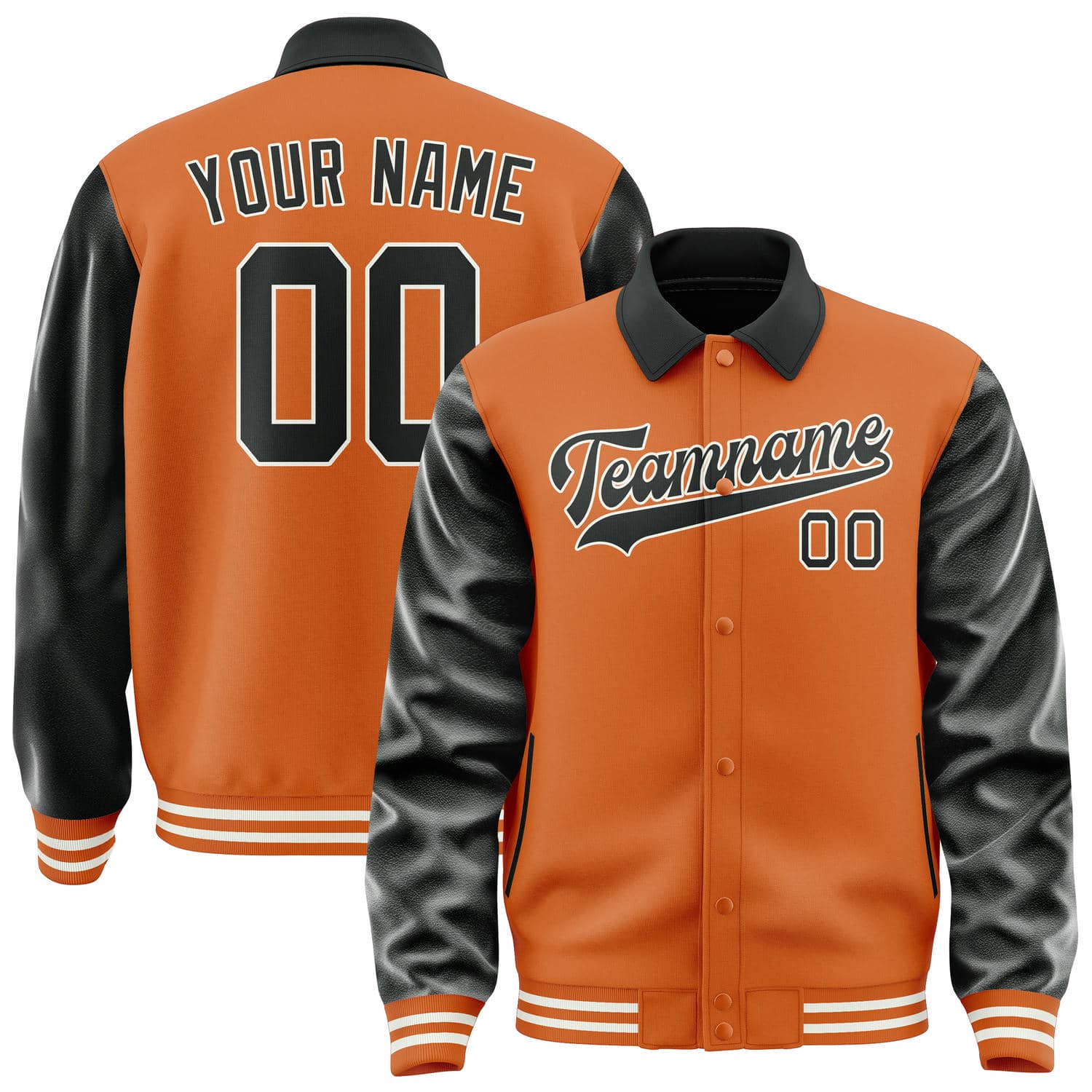 Custom Orange Black Jacket
