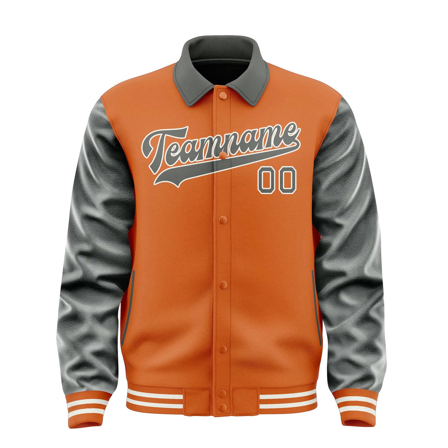 Custom Orange Dark Grey Jacket