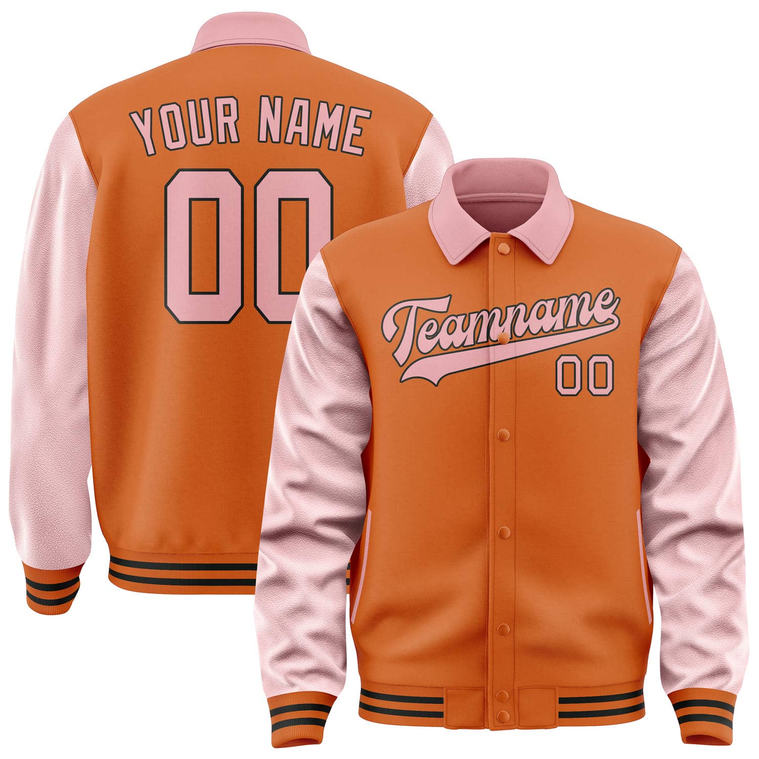 Custom Orange Light Pink Jacket