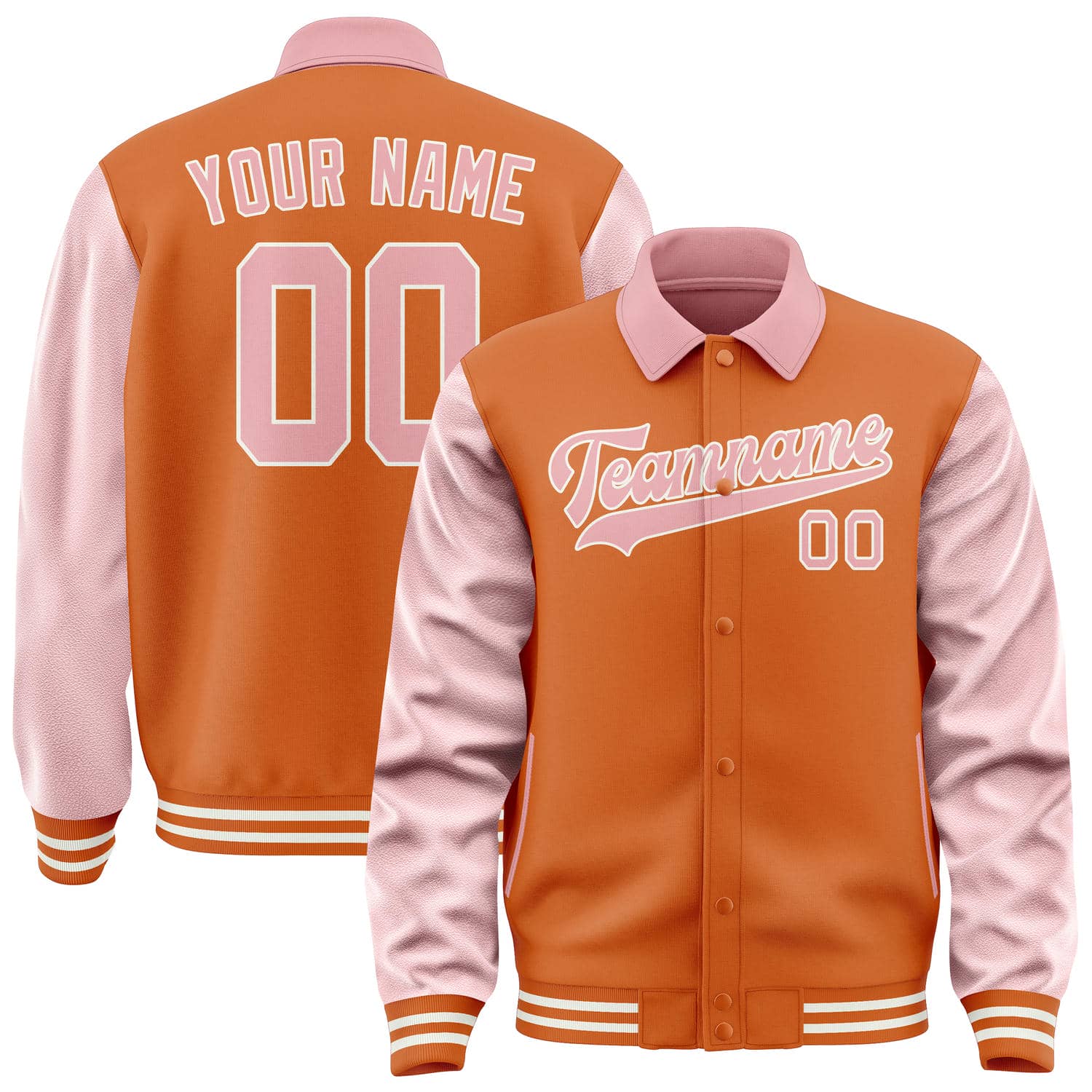 Custom Orange Light Pink Jacket