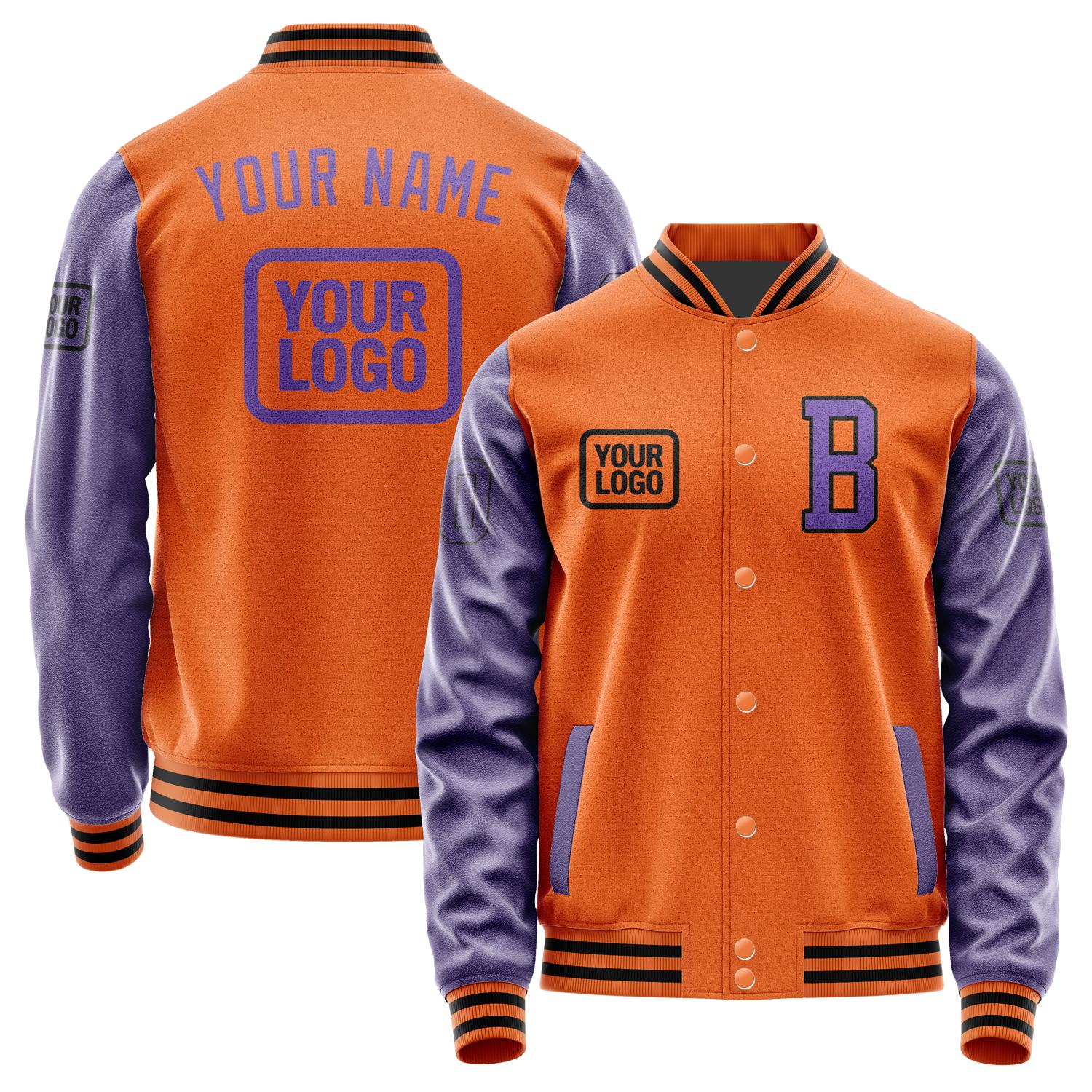 Custom Orange Light Purple Jacket JA282823281717232317