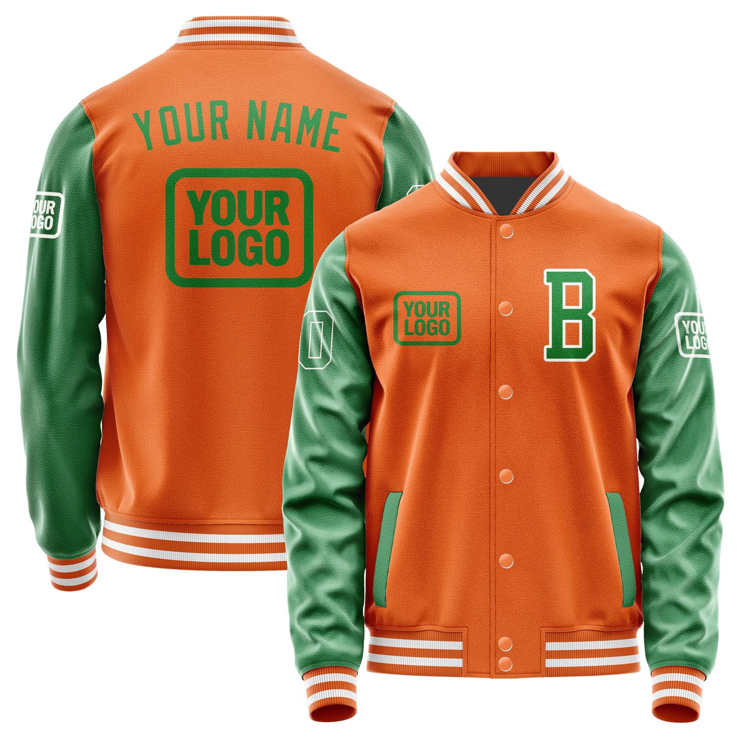 Custom Orange Emerald Green Jacket JA282824281818242418