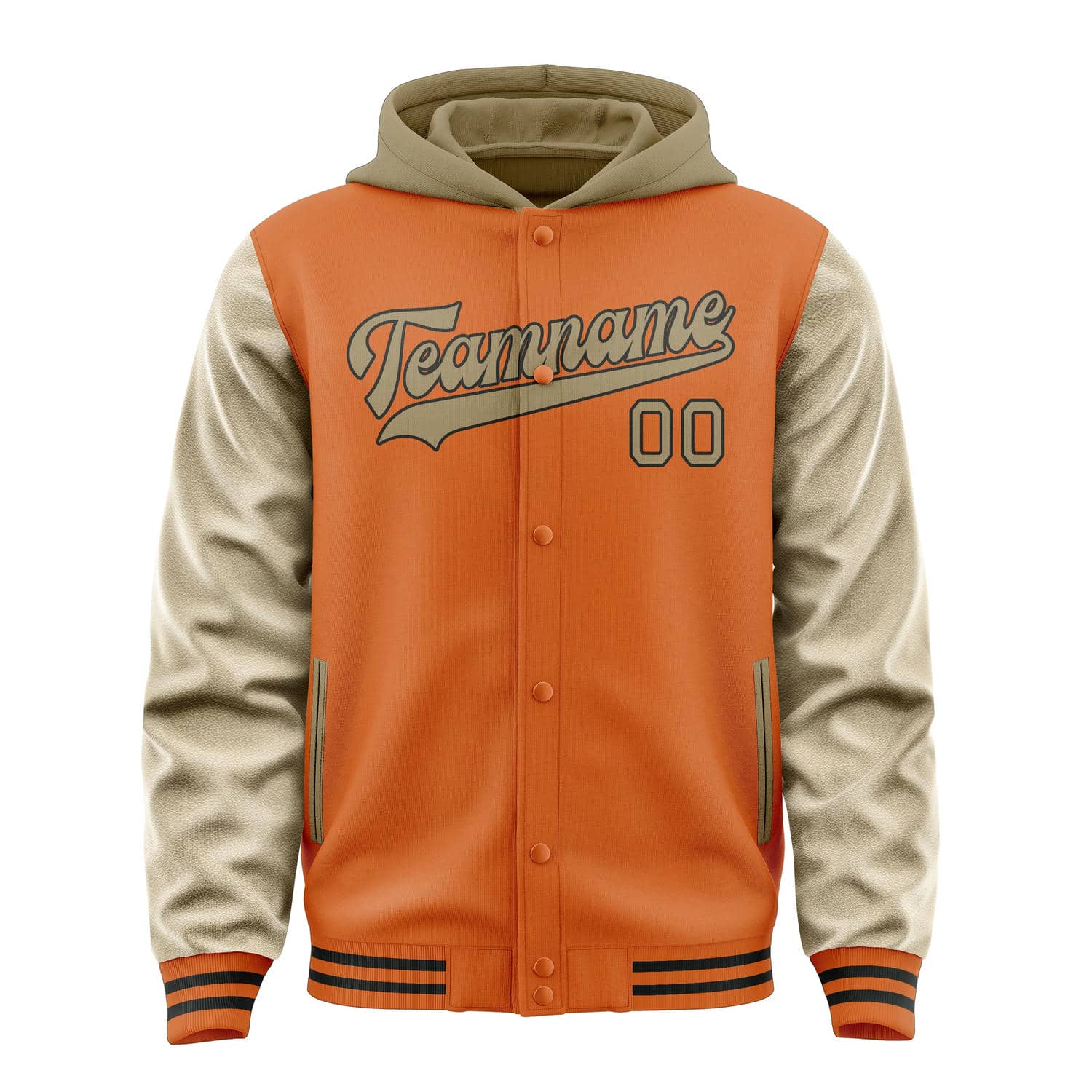 Custom Orange Light Khaki Jacket