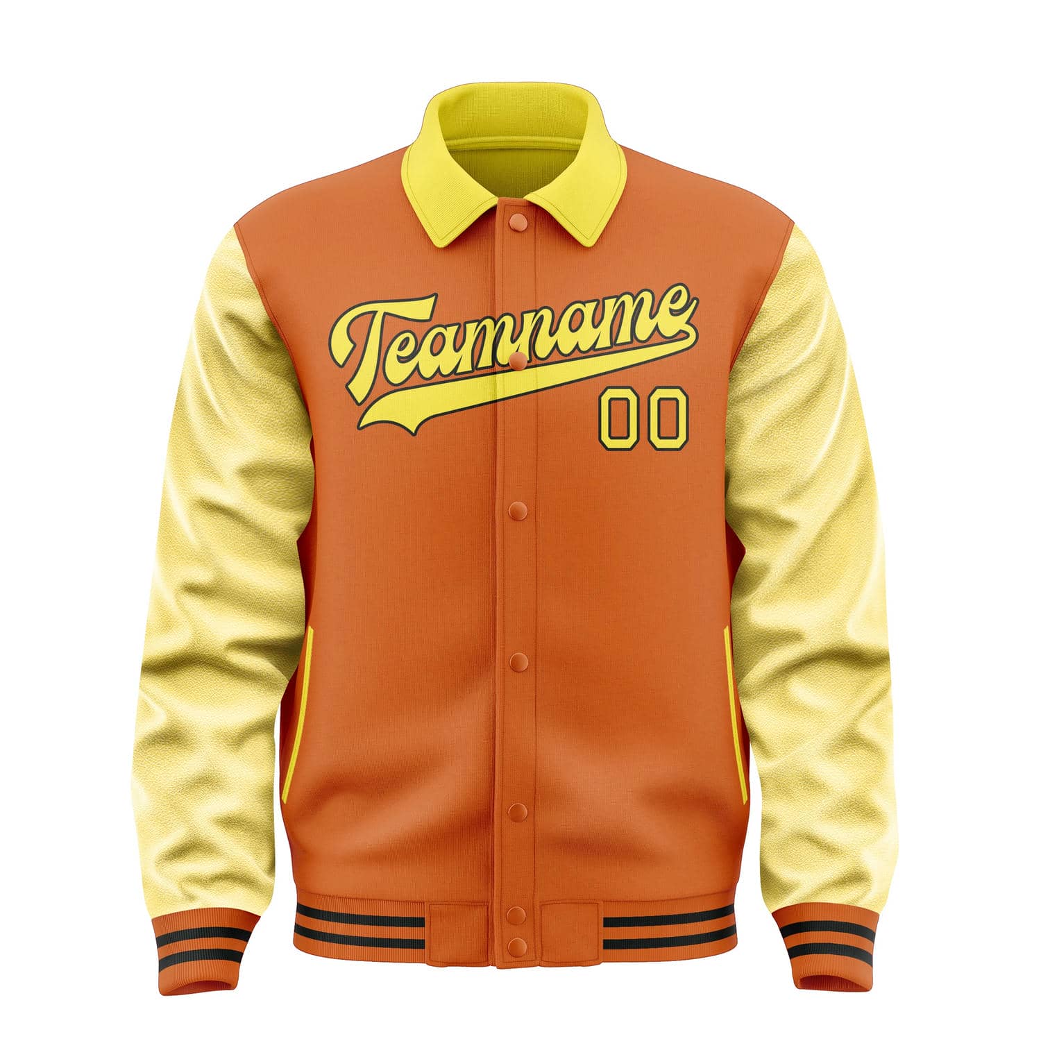 Custom Orange Light Yellow Jacket