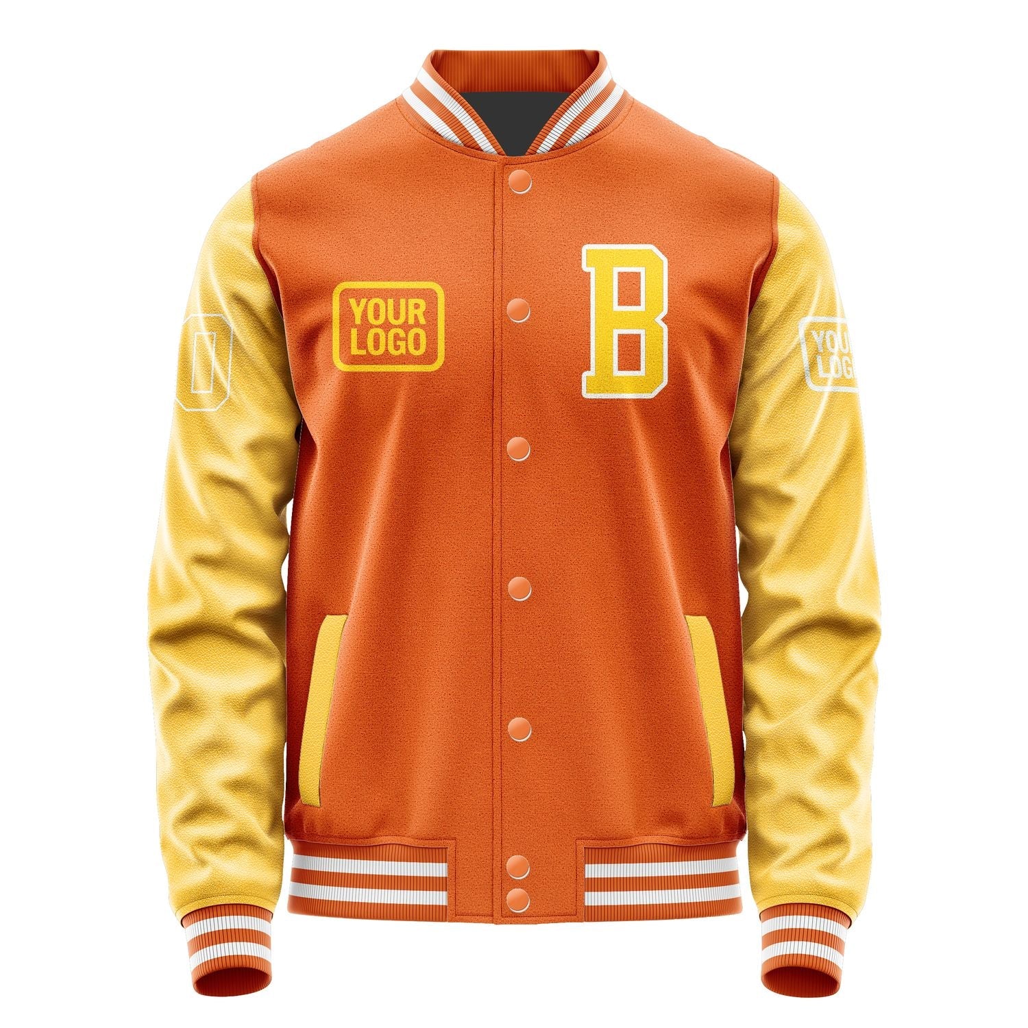 Custom Orange Gold Jacket JA282830281818303018
