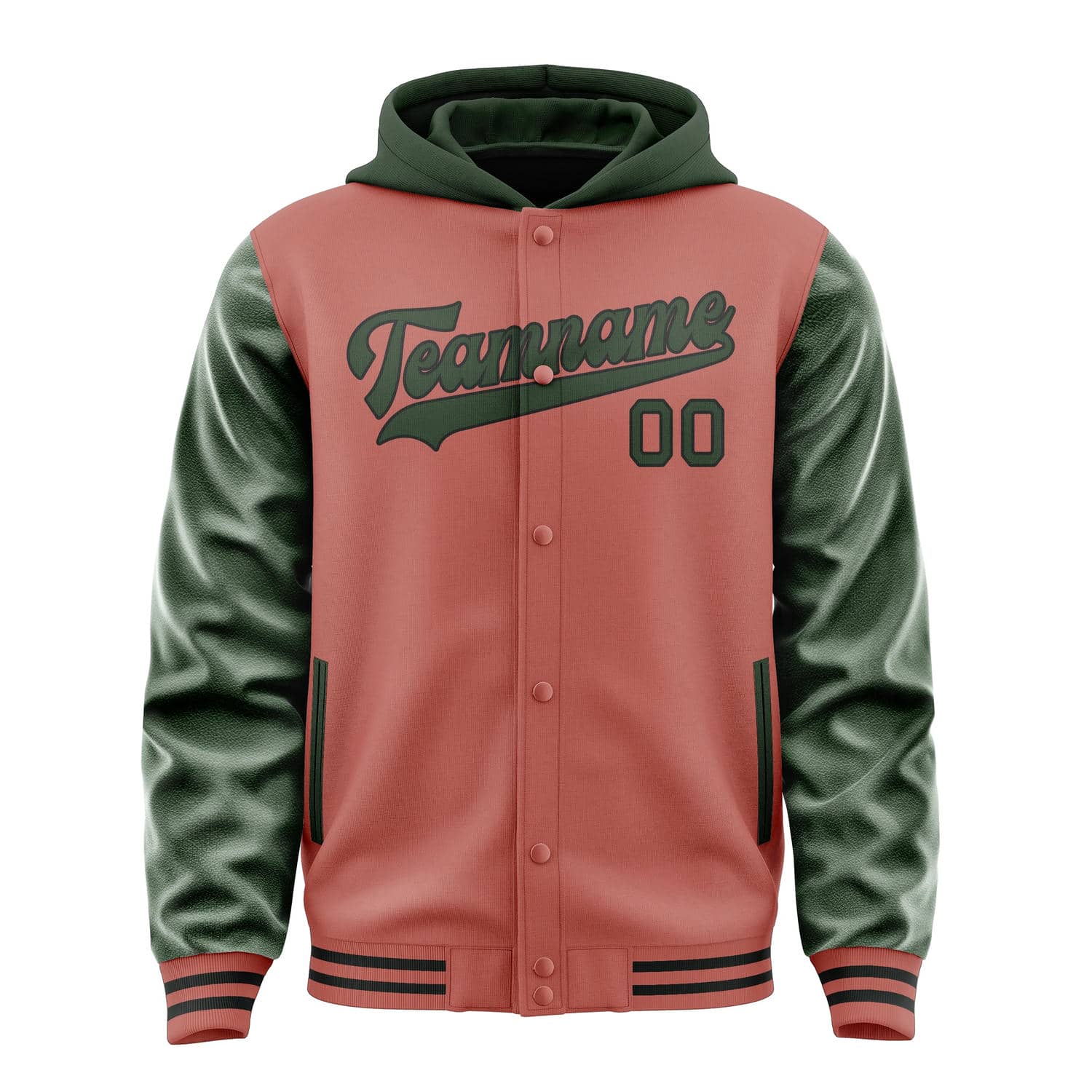 Custom Copper Rose Dark Green Jacket
