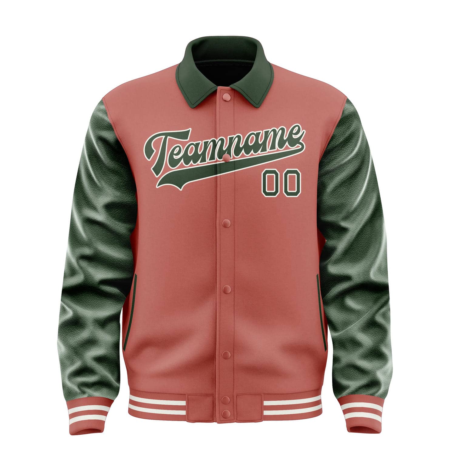 Custom Copper Rose Dark Green Jacket