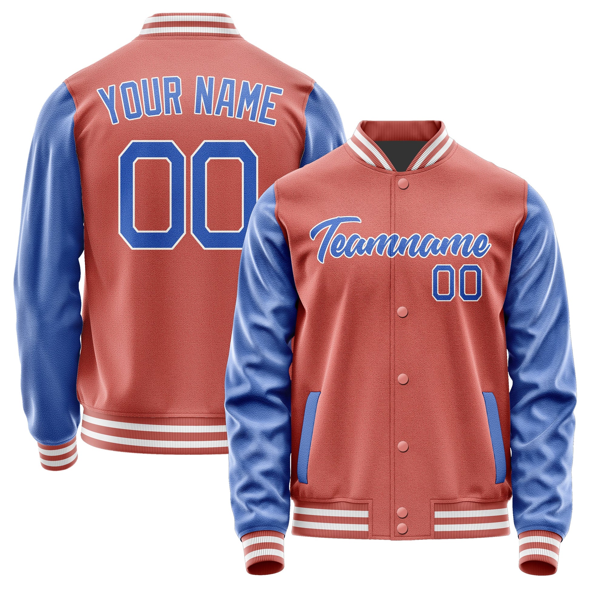 Custom Copper Rose Sky Blue Jacket JA2929092918B21809