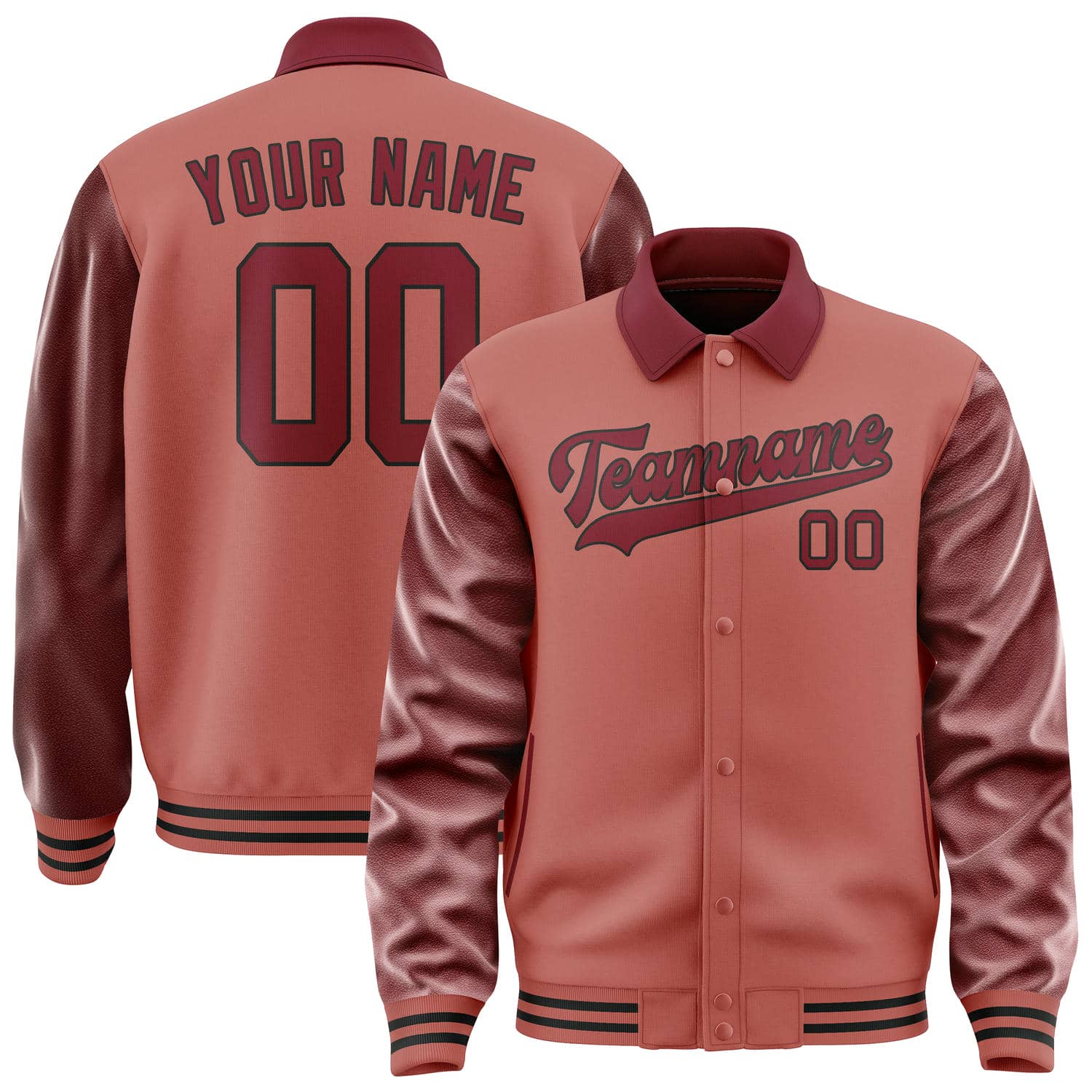 Custom Copper Rose Crimson Red Jacket