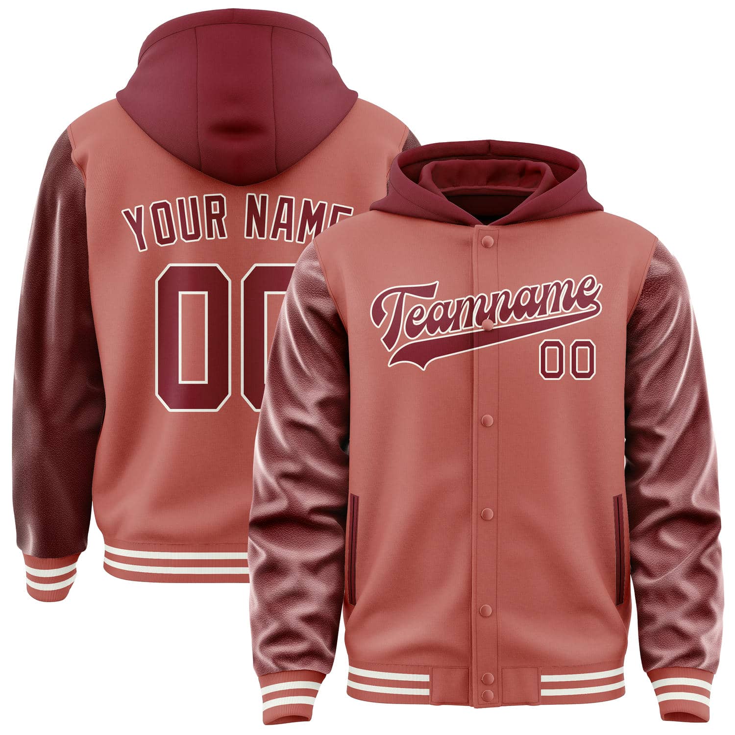 Custom Copper Rose Crimson Red Jacket