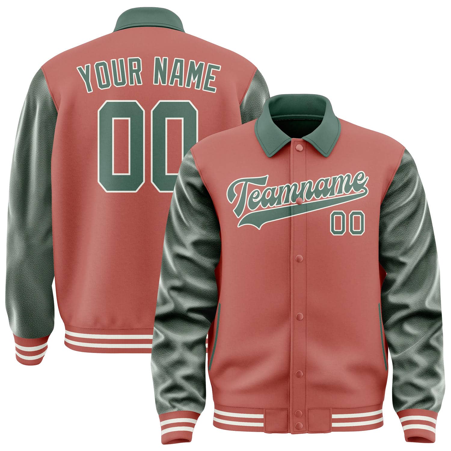 Custom Copper Rose Blue Green Jacket