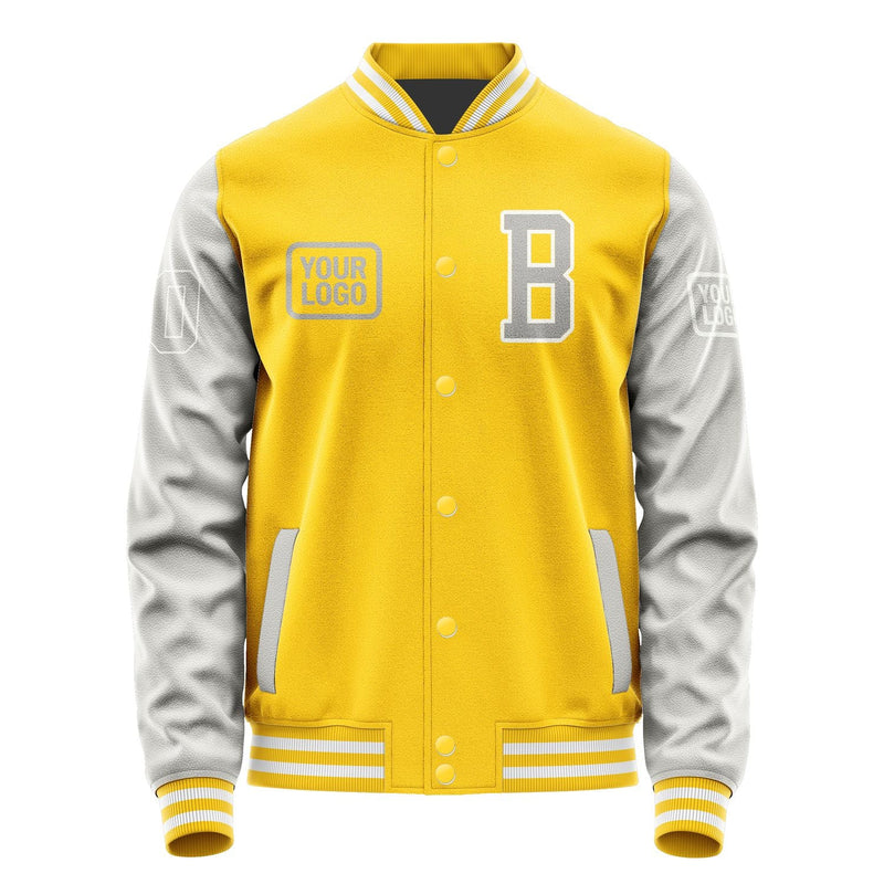 Custom Gold Gray Jacket JA303004301818040418