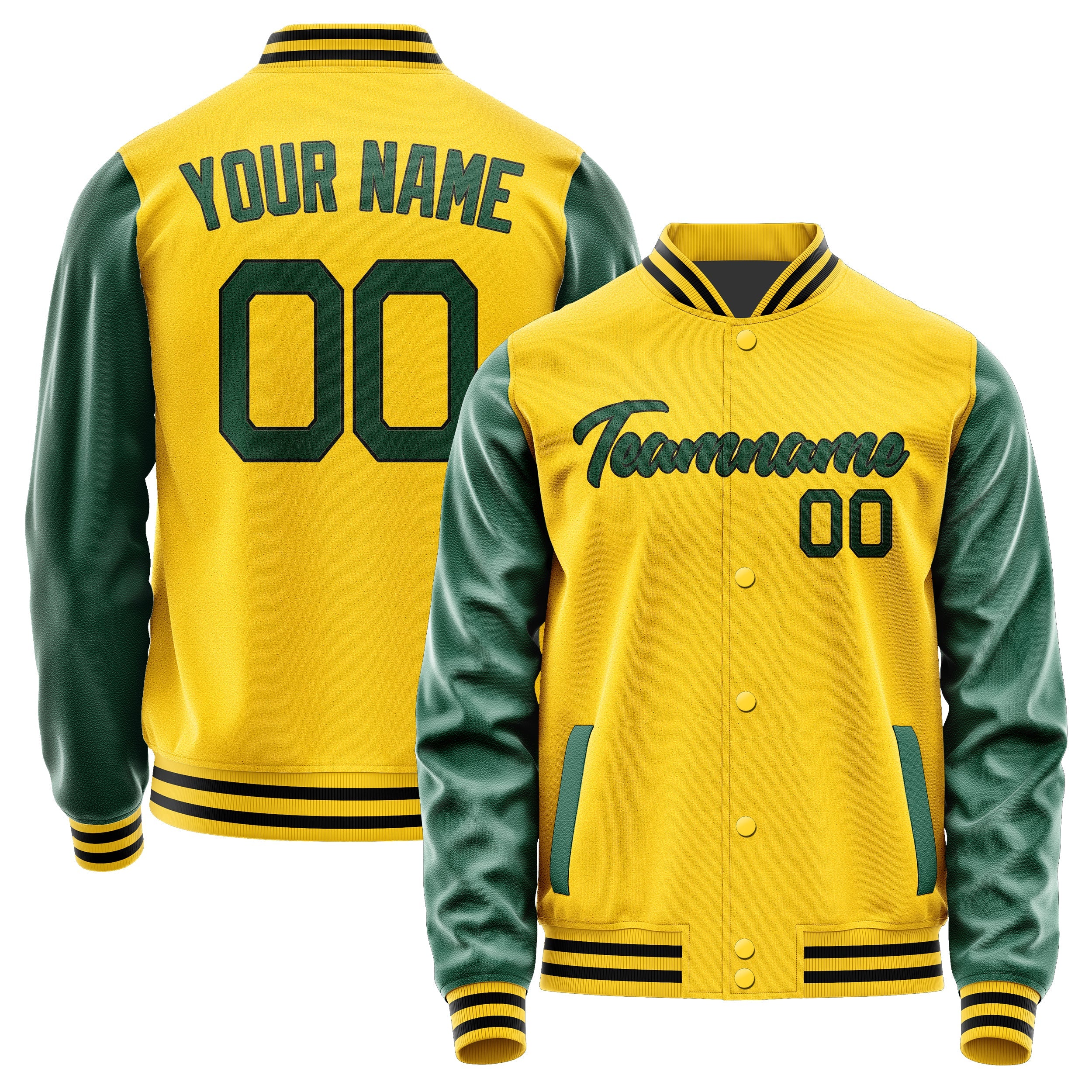 Custom Gold Green Jacket JA3030053017B21705