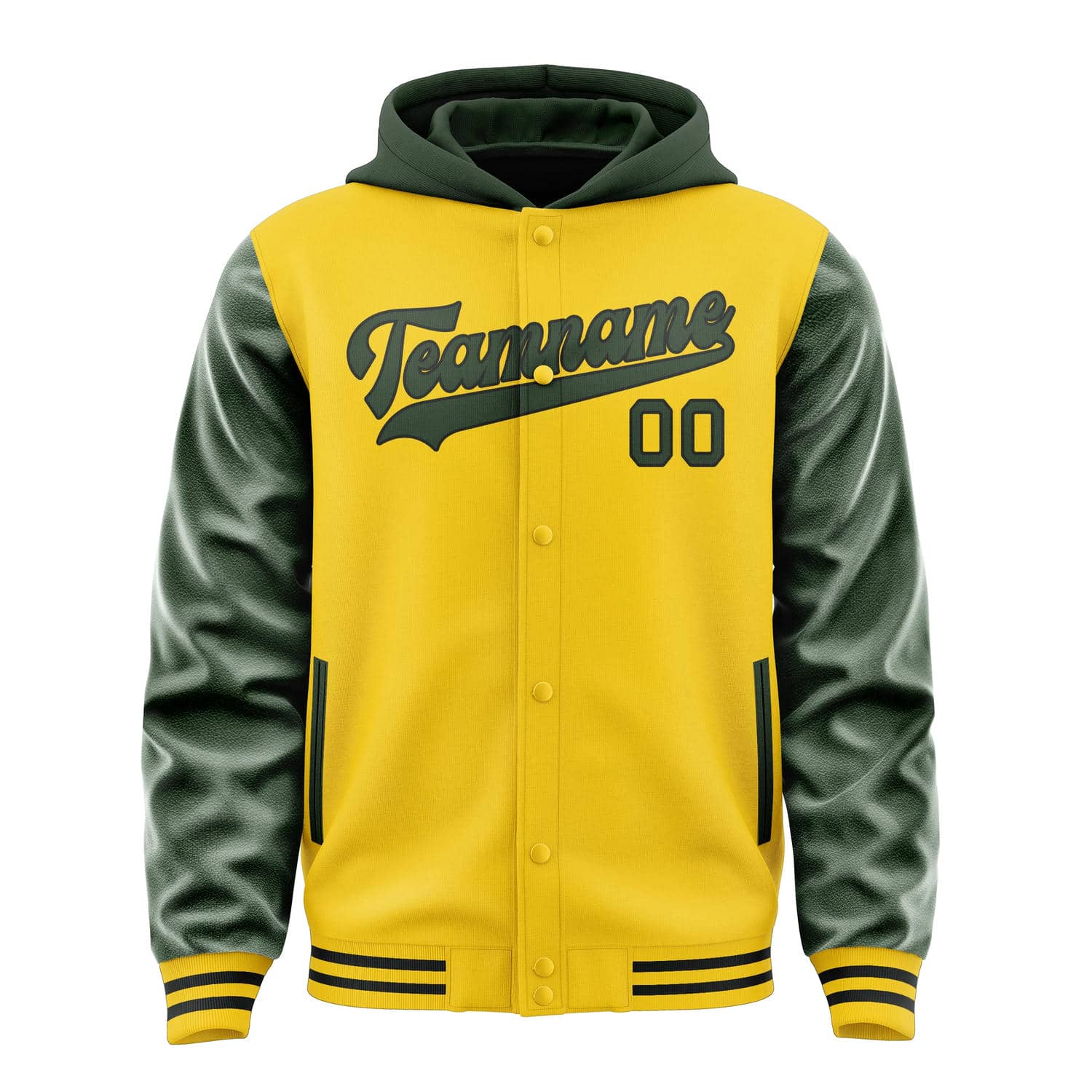 Custom Gold Dark Green Jacket