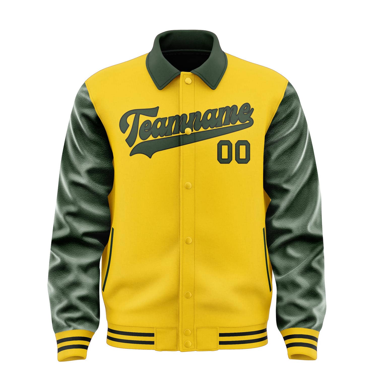 Custom Gold Dark Green Jacket