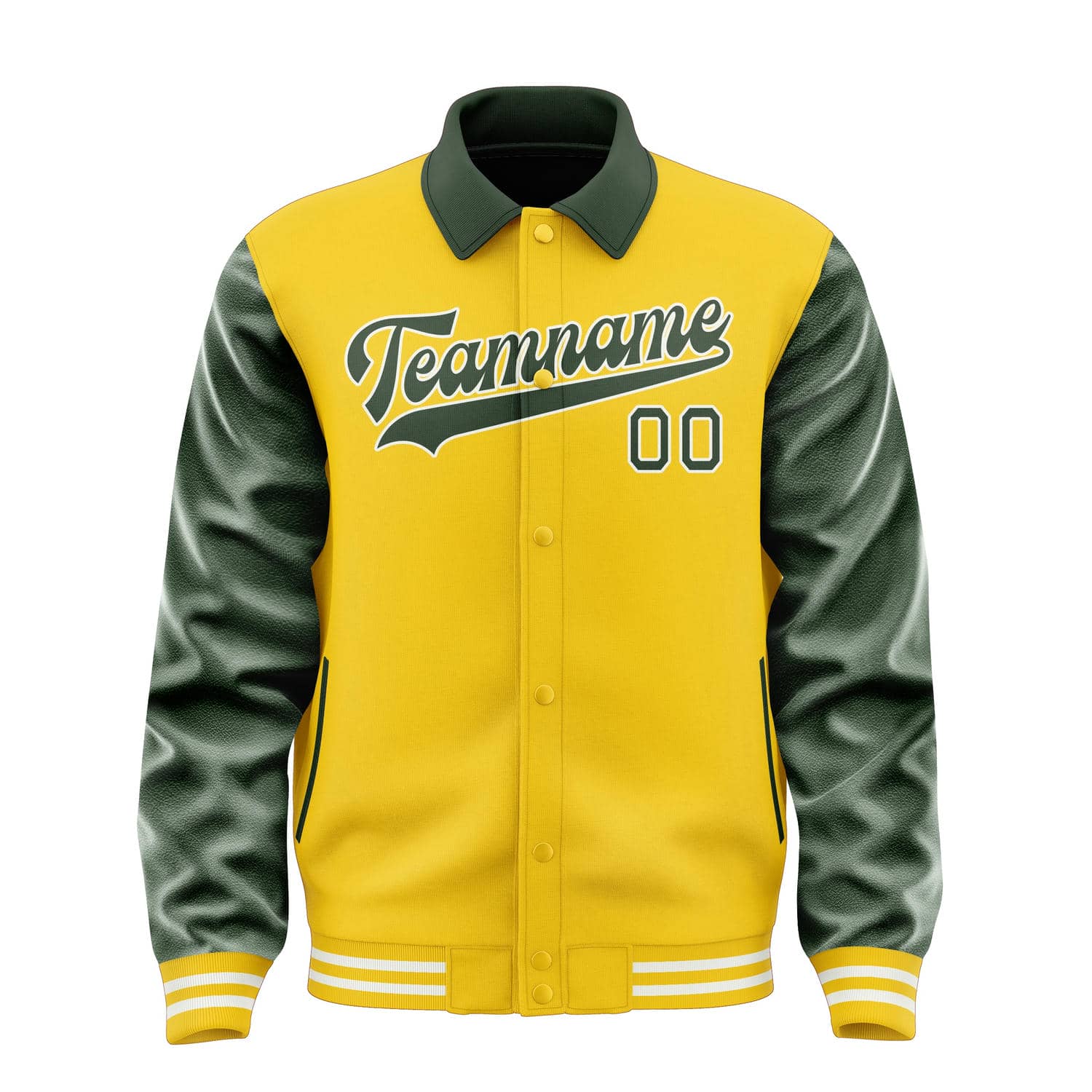 Custom Gold Dark Green Jacket