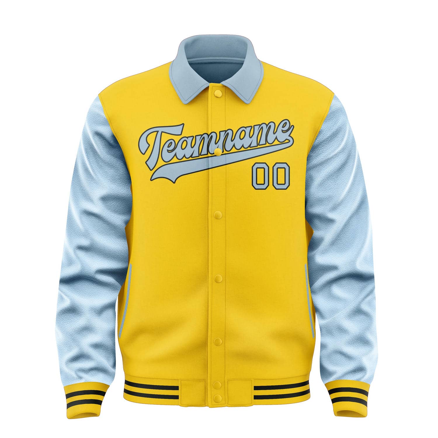 Custom Gold Light Blue Jacket