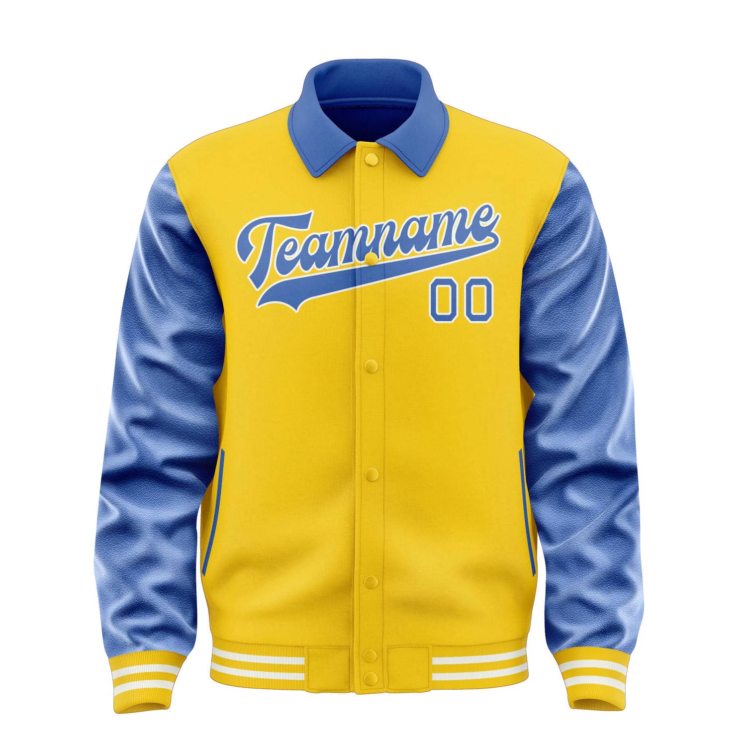 Custom Gold Sky Blue Jacket