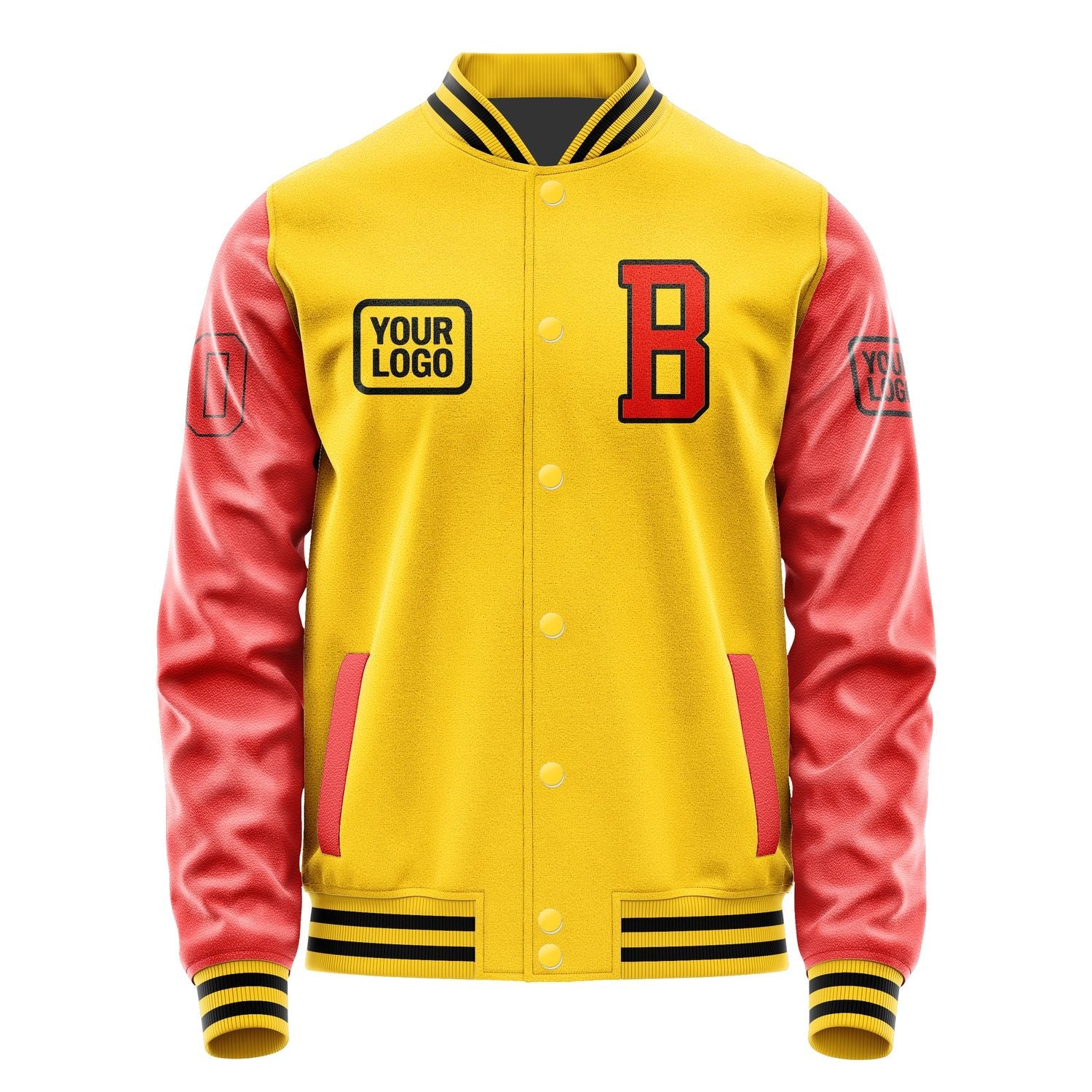 Custom Gold Orange Red Jacket JA303012301717121217