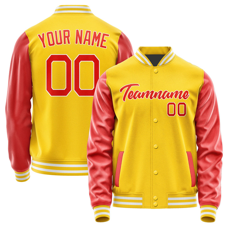 Custom Gold Orange Red Jacket JA3030123018B21812