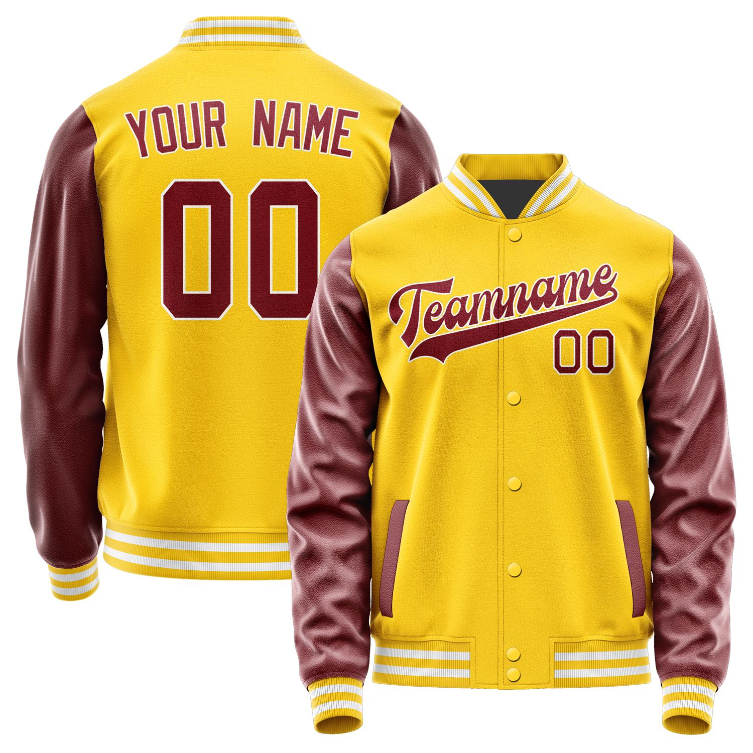 Custom Gold Crimson Red Jacket JA3030153018B31815