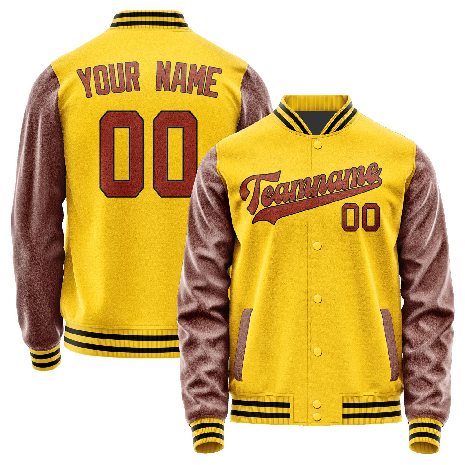 Custom Gold Coral Red Jacket JA3030163017B31716