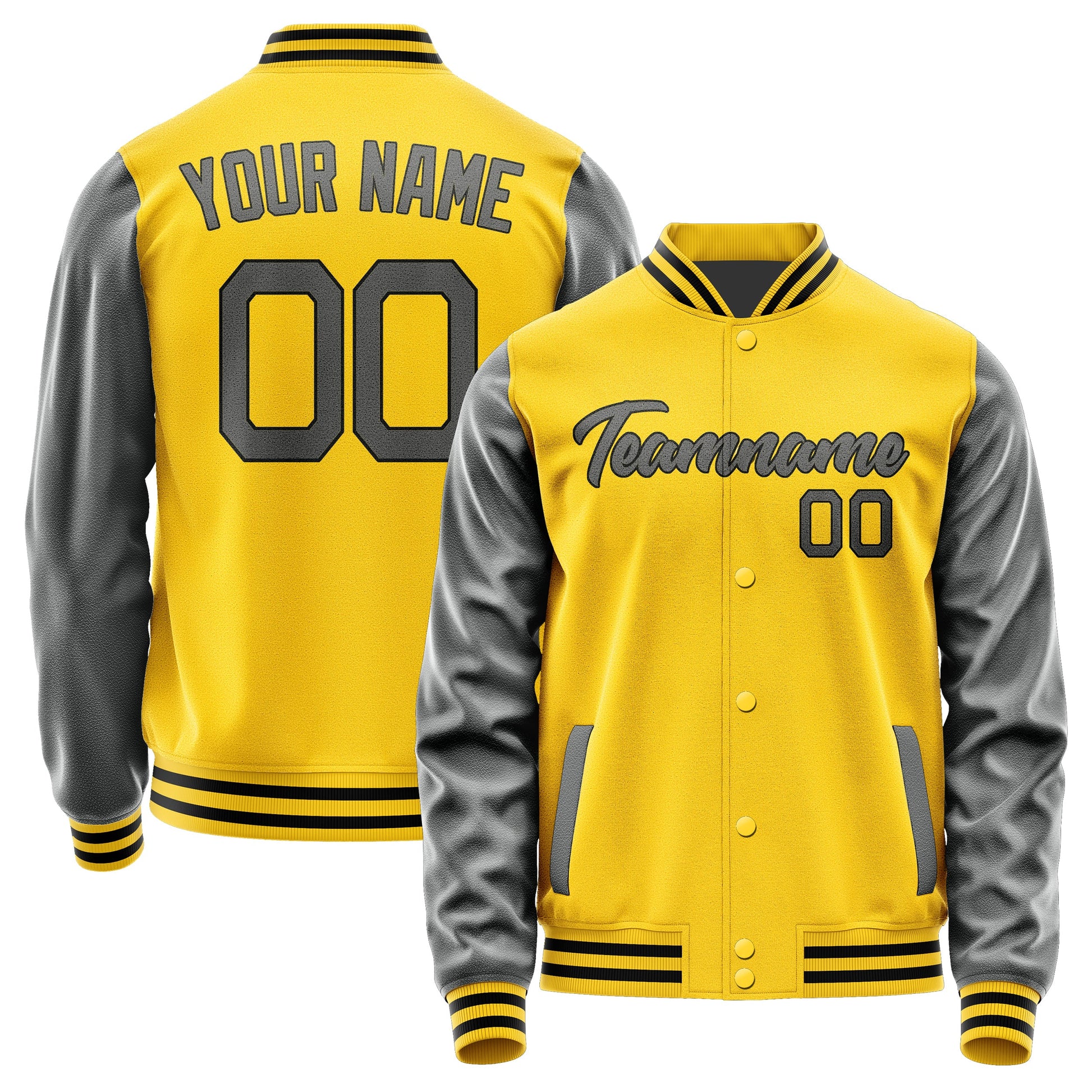 Custom Gold Dark Grey Jacket JA3030203017B21720