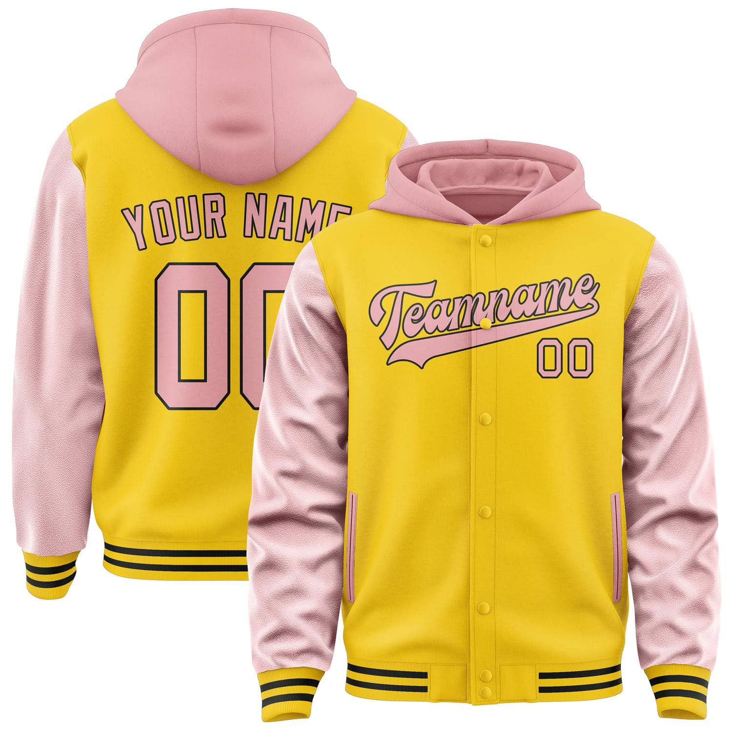 Custom Gold Light Pink Jacket