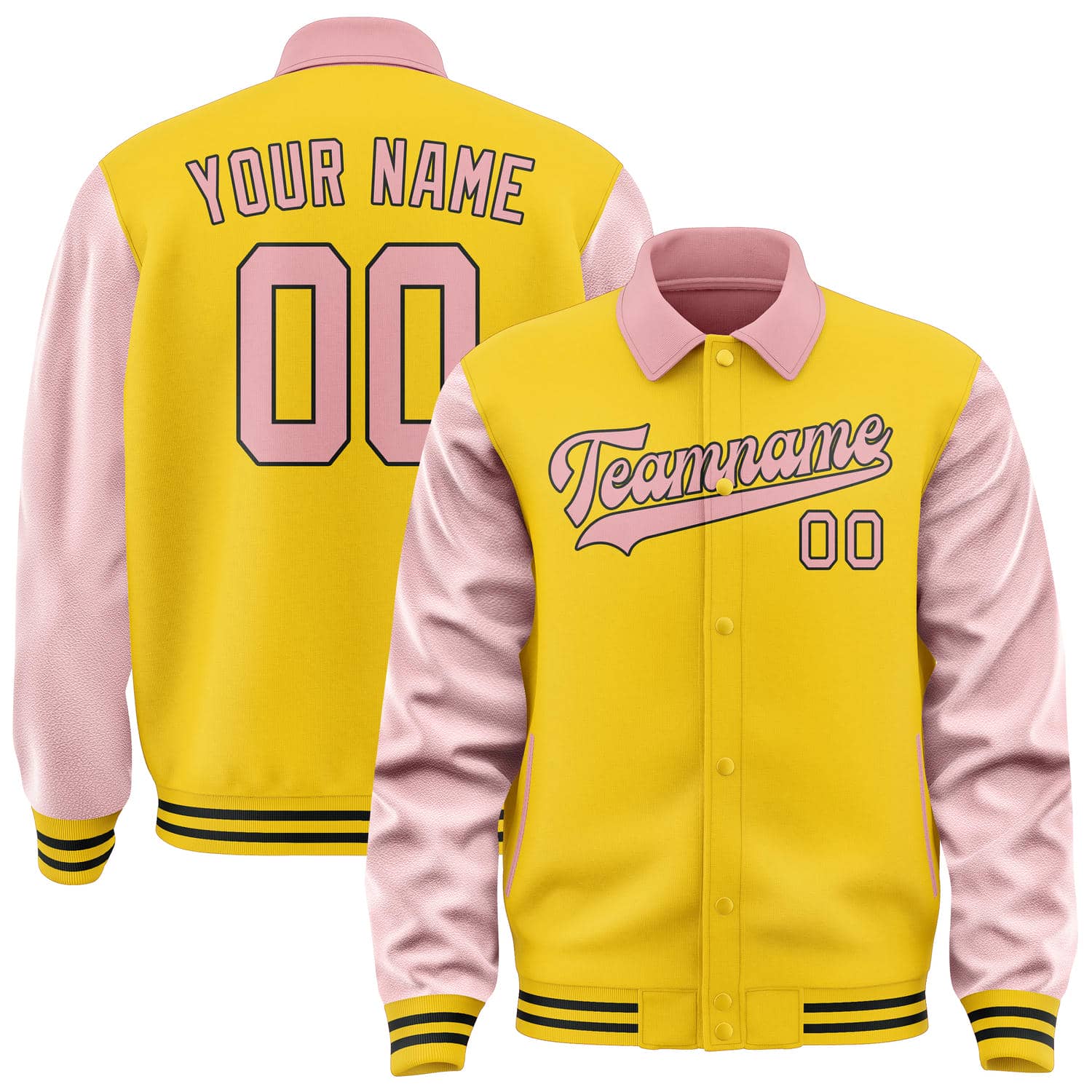 Custom Gold Light Pink Jacket