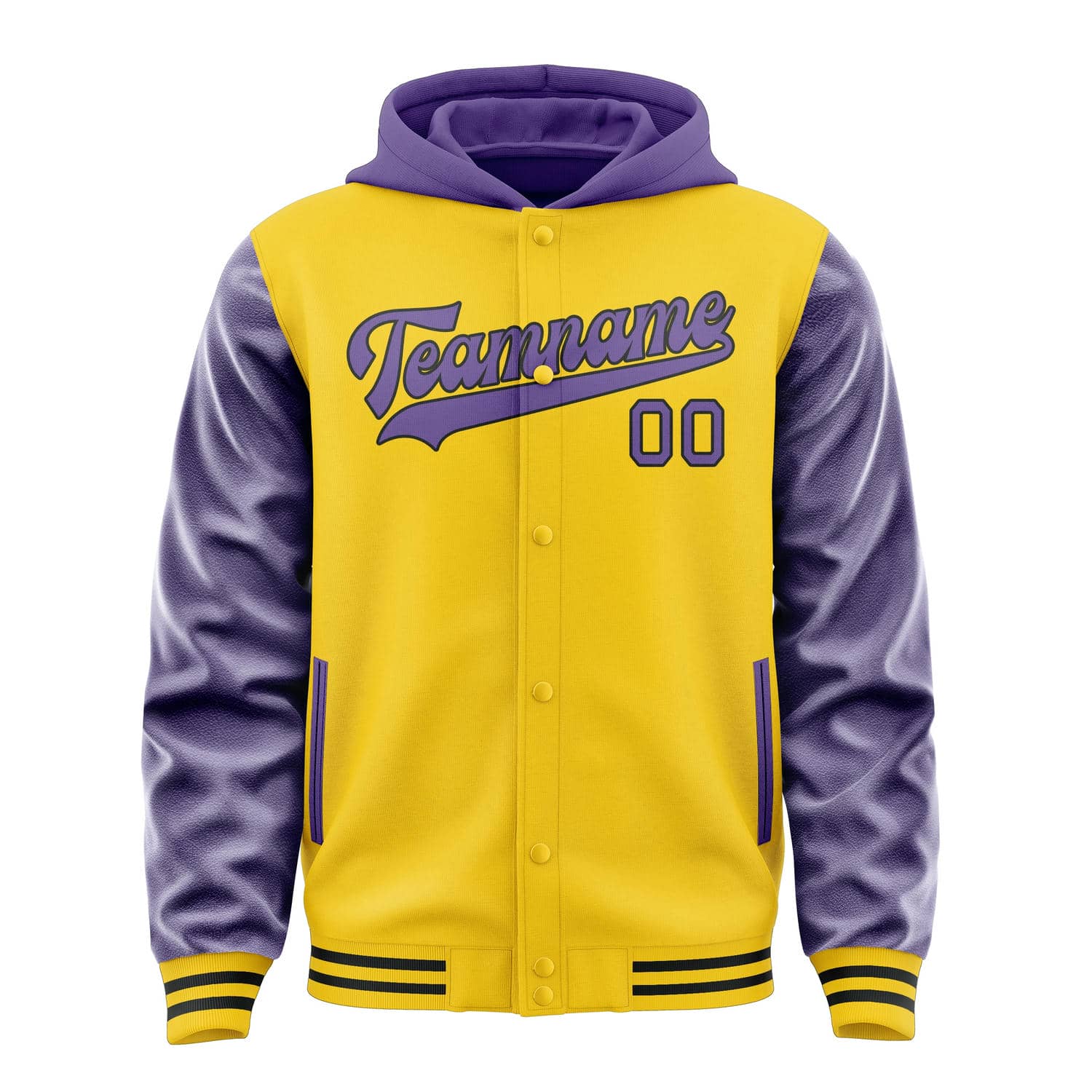 Custom Gold Light Purple Jacket