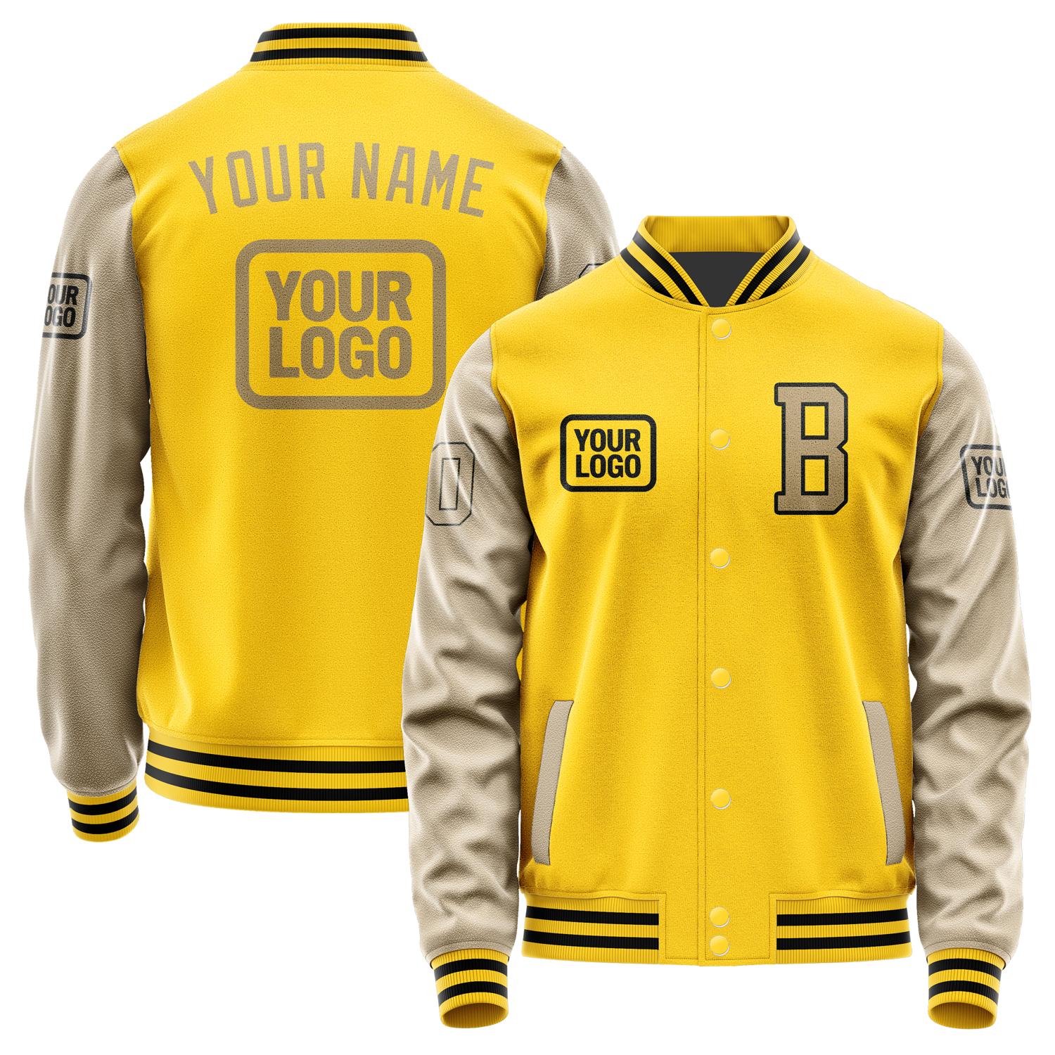 Custom Gold Light Khaki Jacket JA303025301717252517