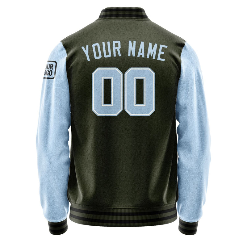 Custom Olive Light Blue Jacket Jb0202080217081817