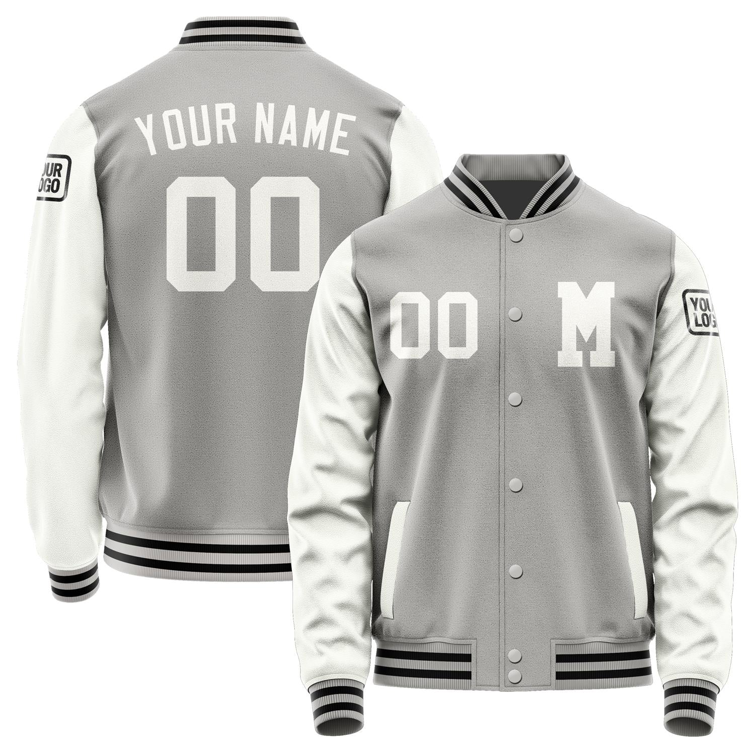 Custom Gray White Jacket Jb0404180417181817
